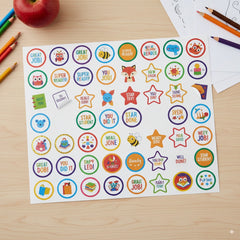 Stickers on a Sheet